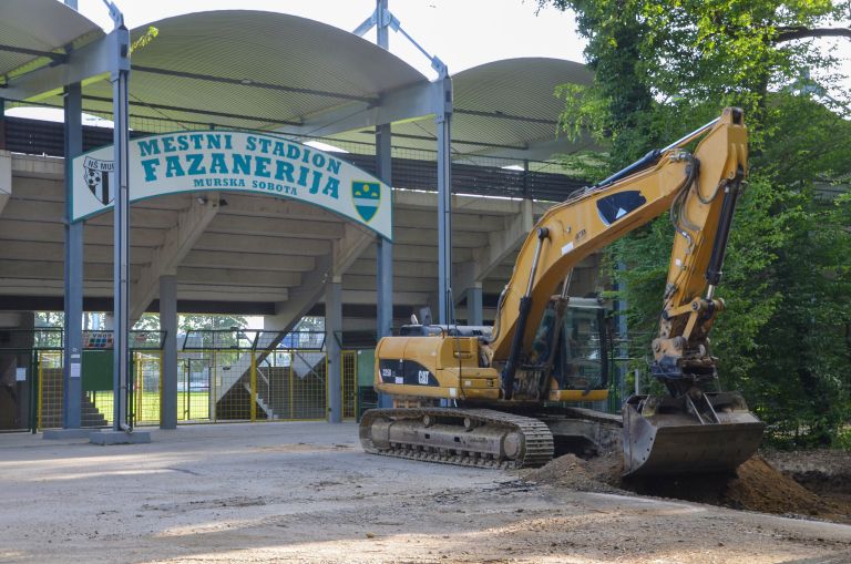 fazanerija, mestni-stadion, murska-sobota, nogomet, gradbišče