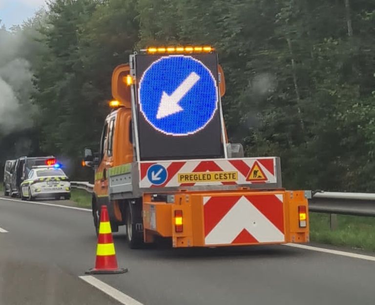 požar, avtocesta, tovornjak