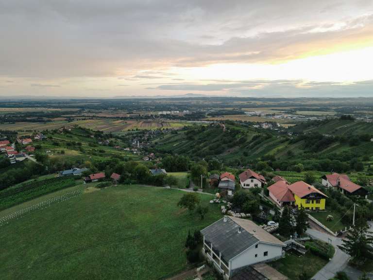 dron, zračni, panorama, ulice, lendava, vinarium