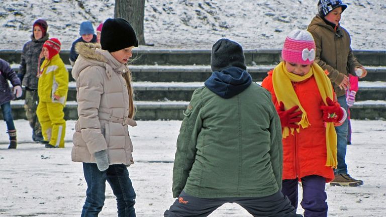 otroci, otrok, pocitnice, sneg, zima, igra