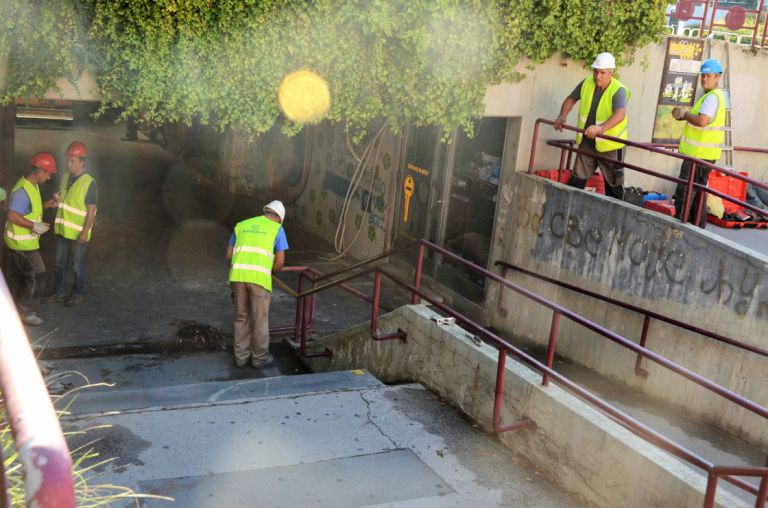 Začetek popravljanja podhoda na Kidričevi