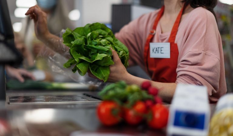 Blagajna, blagajničarka, trgovina