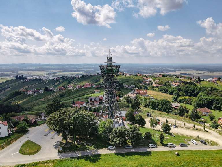 simbolična, dron, lendava, vinarium, razgledni-stolp, gorice, vinogradi