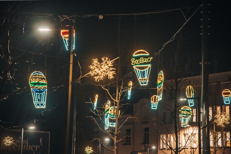 simbolična, lučke, praznična-okrasitev, božična