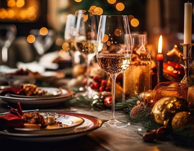 novo leto, pojedina, miza