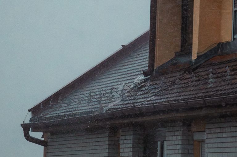 simbolična, vreme, dež, nevihta, padavine, kapljica, voda, žleb, streha