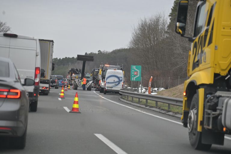 zastoj-murska-sobota-vučja-vas, goreče-vozilo