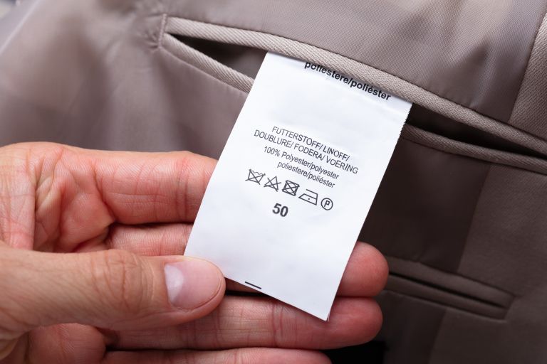 etiketa, oblačila, likanje, pranje