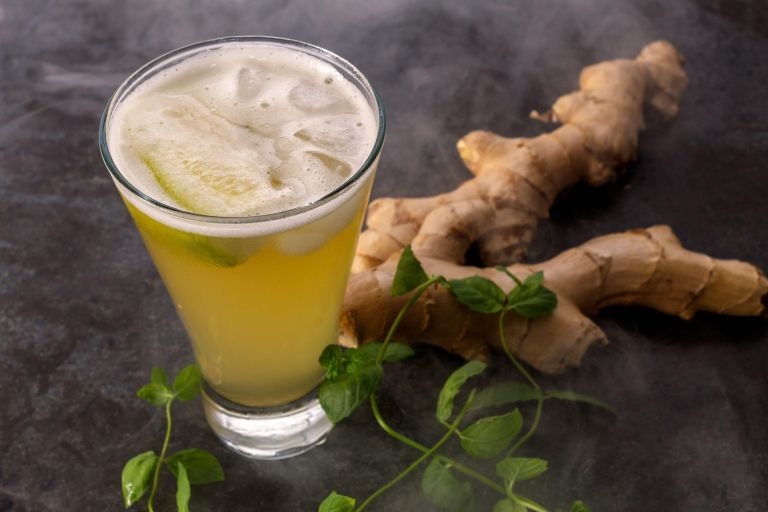 jutranji napitek, ingver, limona