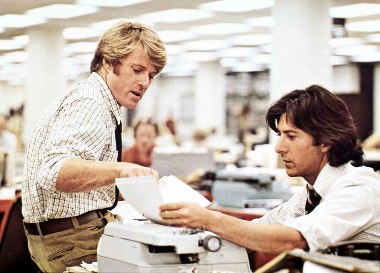 Vsi predsednikovi možje (1976) z Redfordom, film o aferi Watergate
