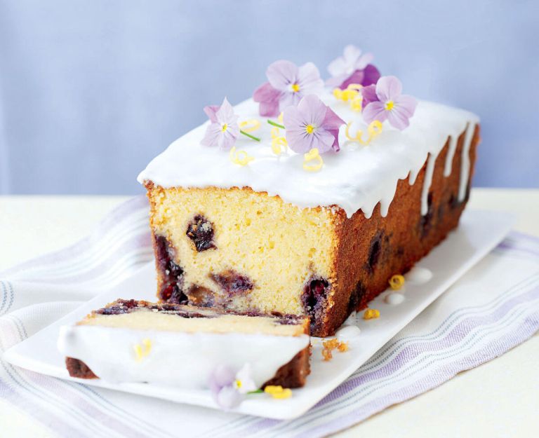 lemon curd and blueberry loaf cake