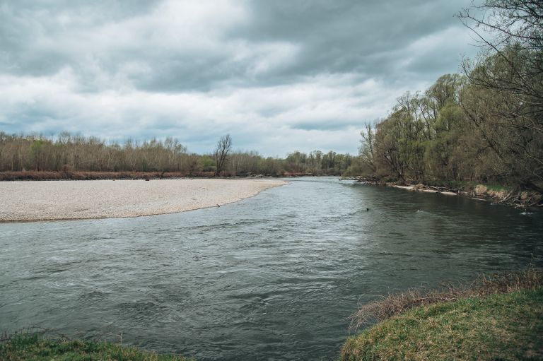 simbolična, reka-mura, voda, brežina, narava, obala
