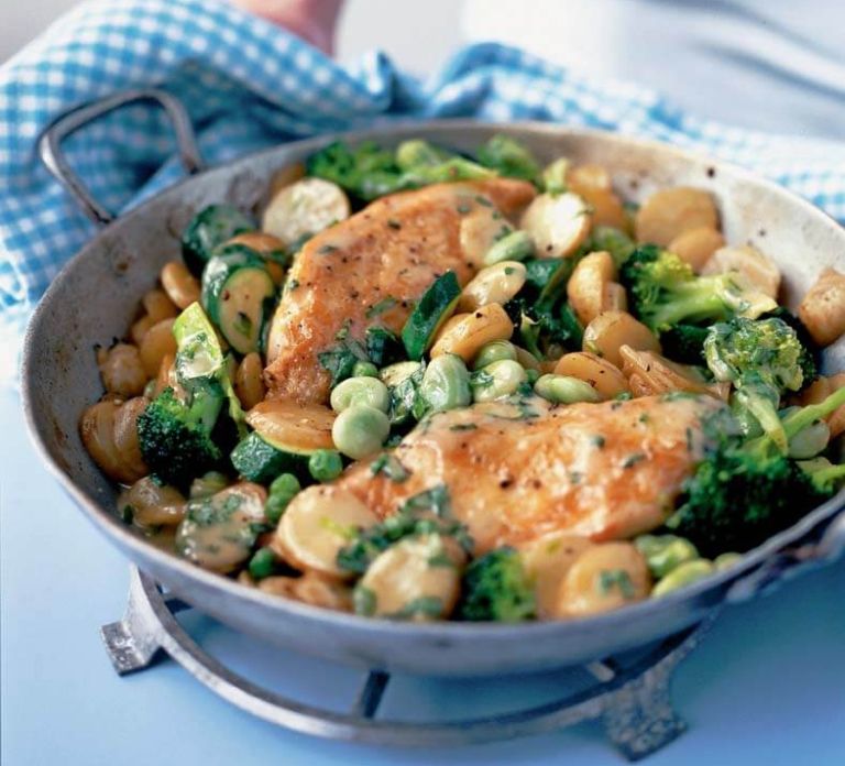 piscancje prsi z mesano zelenjavo