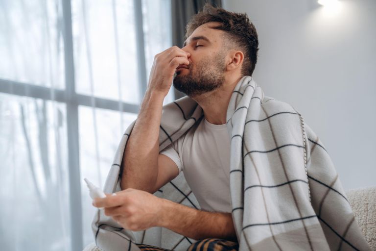 zamašen nos, prehlad, pršilo