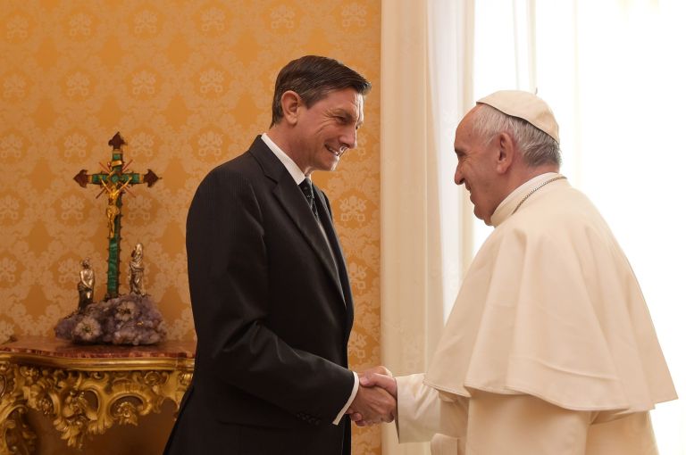 borut pahor, papež frančišek