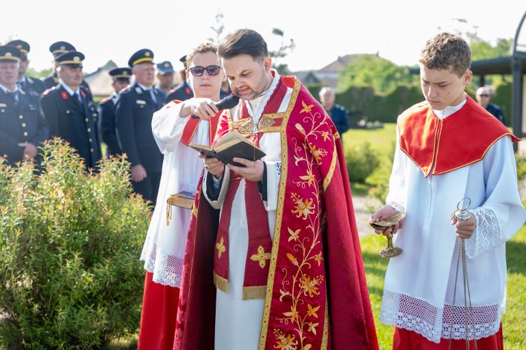 bogojina, spomenik, pokojni-gasilci, blagoslov
