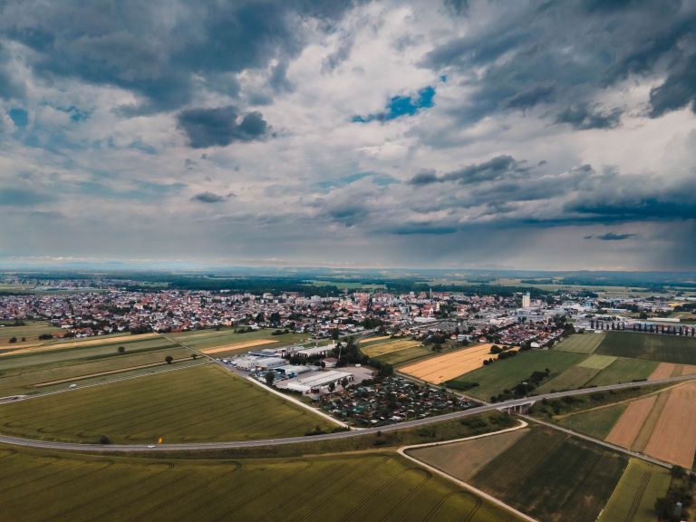 simbolična, dron, murska-sobota, polje, pšenica, oblaki, oblačno, nevihta, neurje, toča