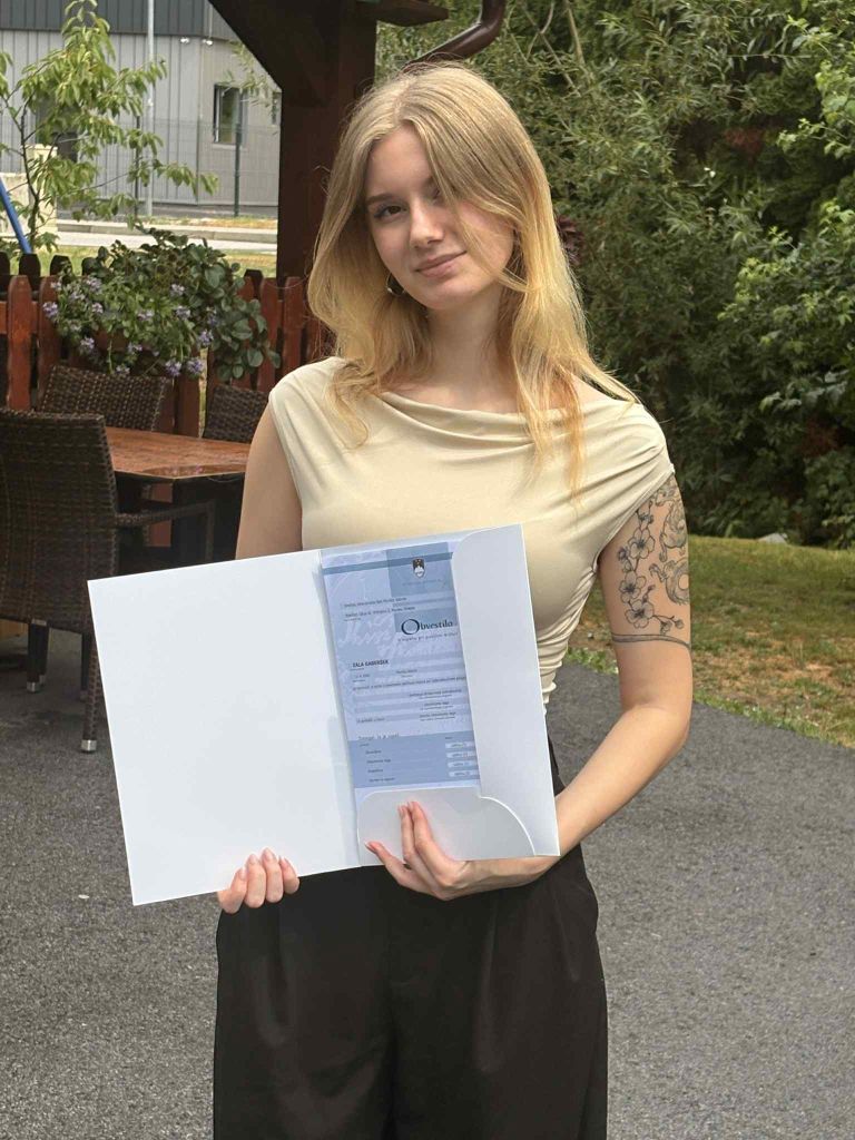 zala gaberšek, zlata maturantka