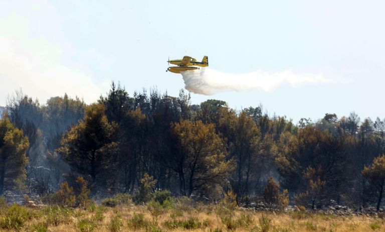 sibenik, pozar, gasilci, letalo, kanader, airtractor