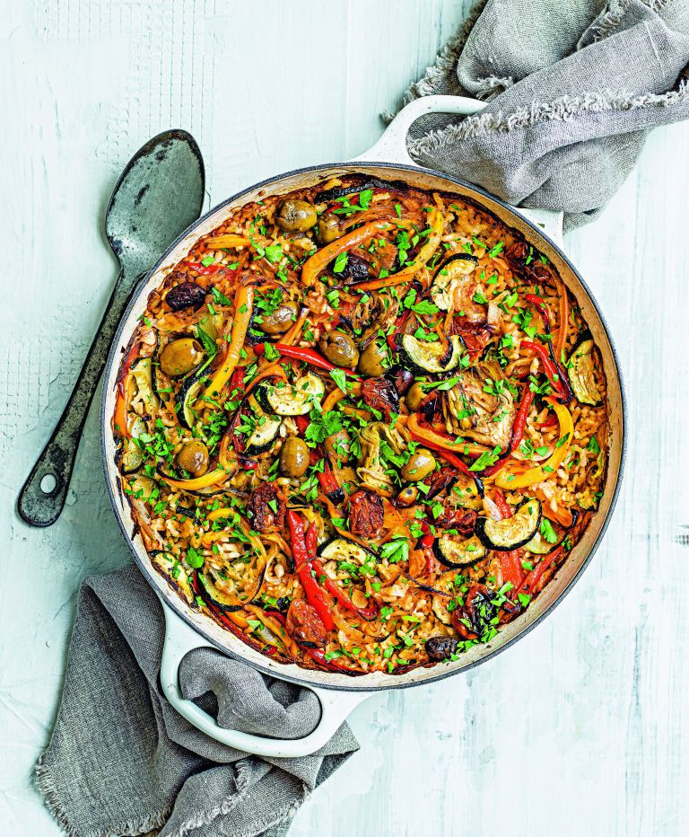 paella, veganska paella