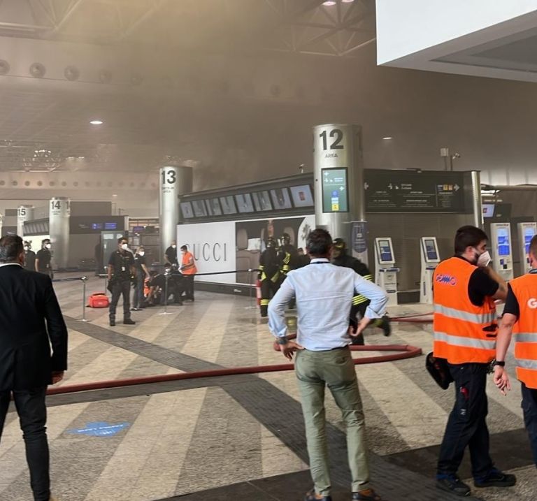 malpensa, pozar