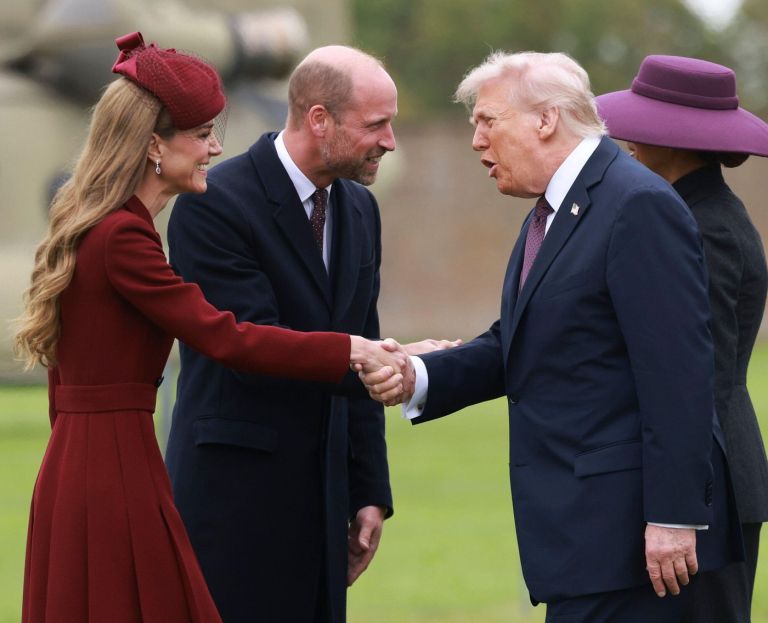 Kate Middleton, princ William, Donald Trump, Melania Trump.jpg