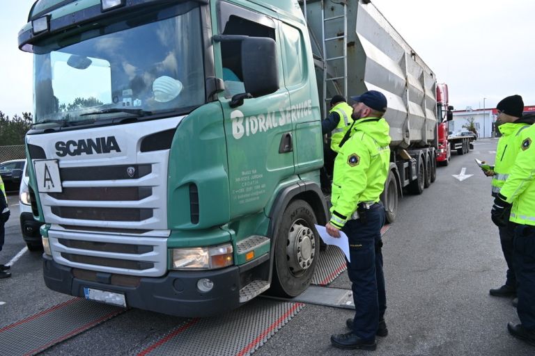 kontrola, tovornjak, policija