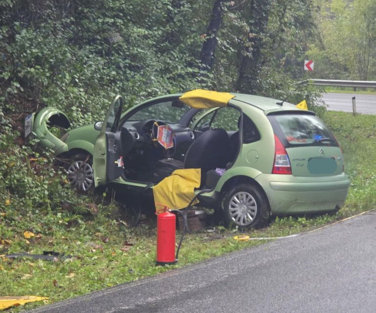 prometna-nesreca, zletel-s-ceste