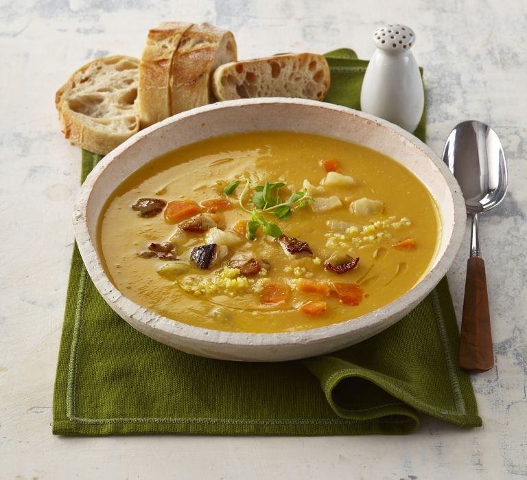 prosena juha z gobami