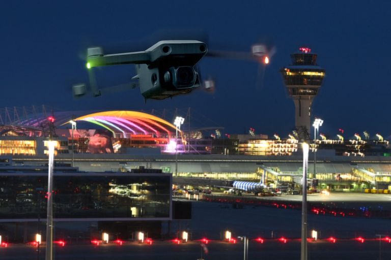 dron, letališče, München