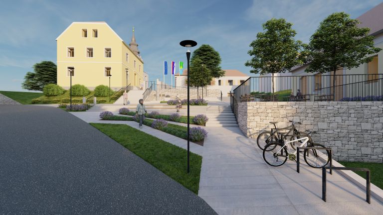 trg, bela-cerkev, ureditev