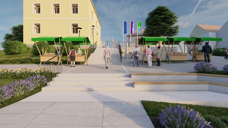 trg, bela-cerkev, ureditev