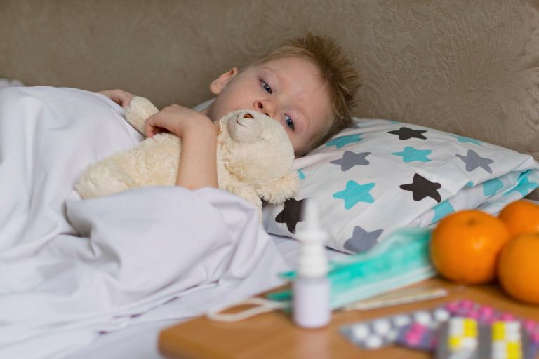 bolan otrok, gripa, adenoviroza