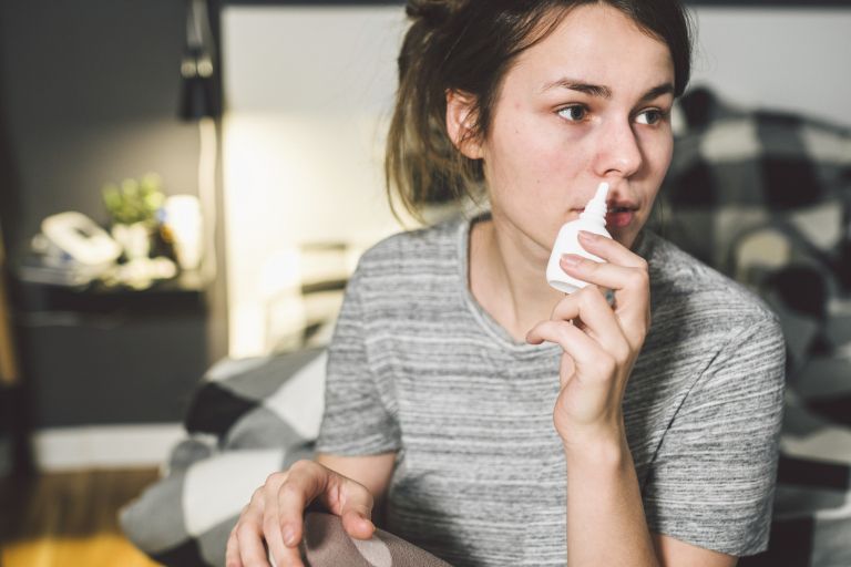 sinusitis, vnetje sinusov, prehlad, pršilo za nos