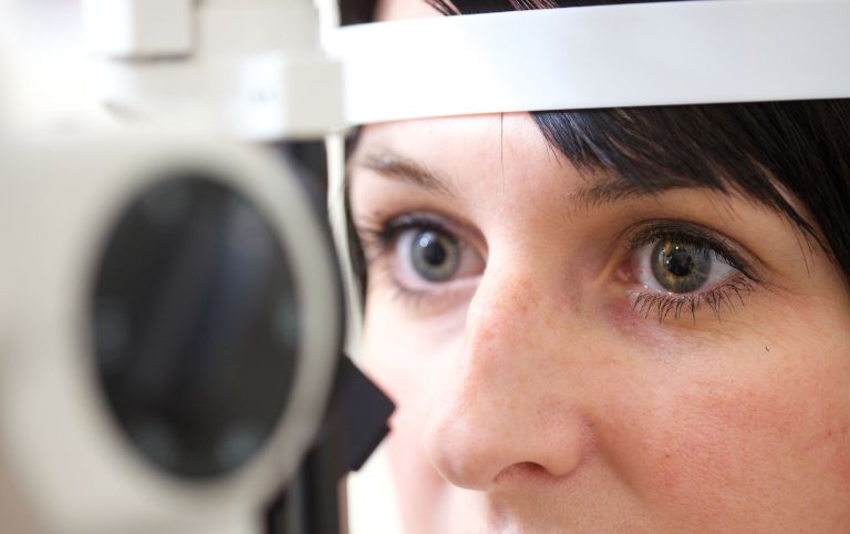 test vida, očesni pritisk