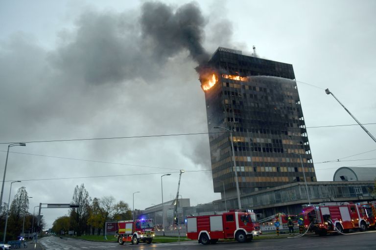 vjesnikov-neboticnik, pozar, zagreb