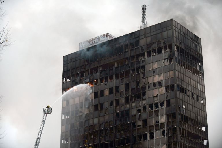 nebotičnik, požar, zagreb