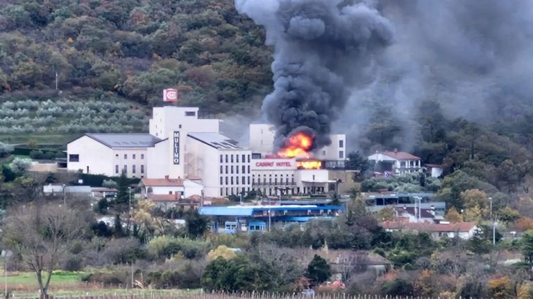 požar, hotel Mulino