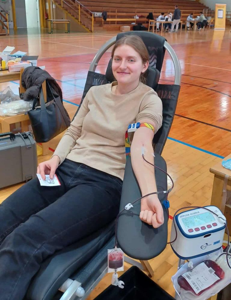 Katja na krvodajalski OZRK Krško.jpg