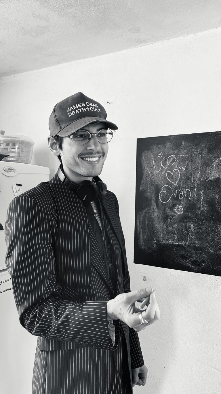 Damon Baker on set of his movie.JPG