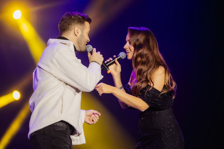 Čustvena Martina Švab in Martin Žunec