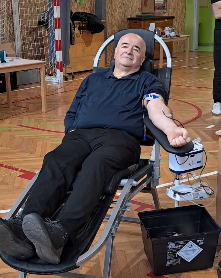 Krvodajalski akciji se je pridružil tudi župan Jože Kapler.