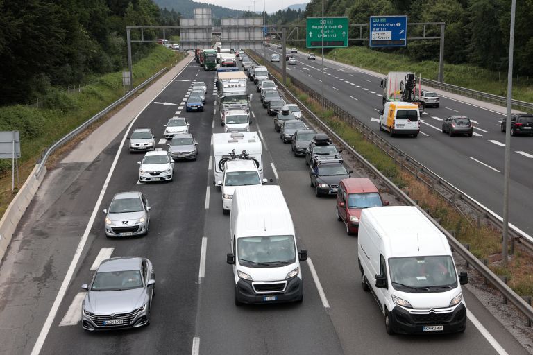 kombi, prevoz, ceste, gneča, promet