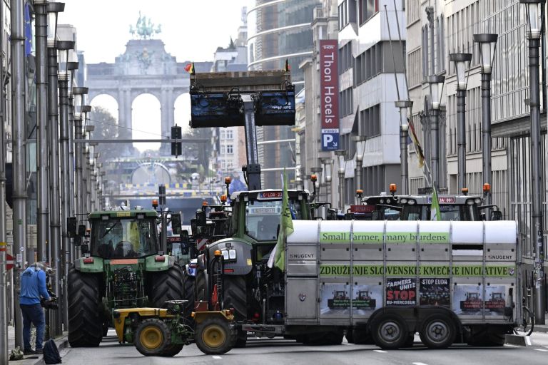 protest kmetov, bruselj