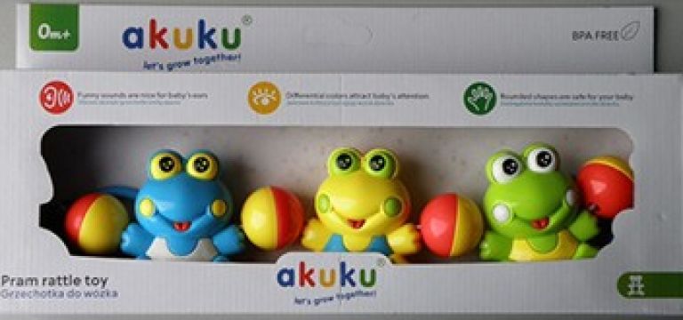 Ropotuljica za voziček-Žabice- znamke Akuku