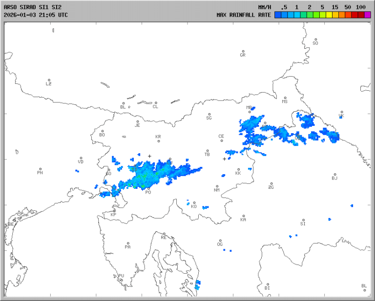 radarska slika padavin