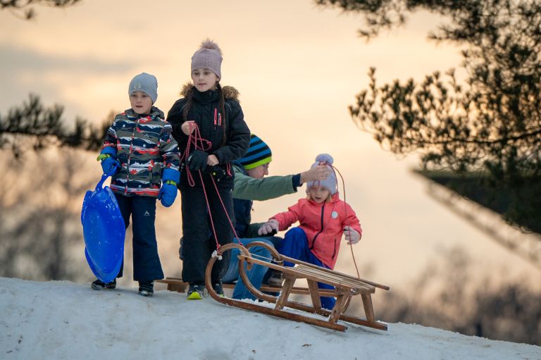 zimske-radosti, sankanje, otroci, zimski-sport