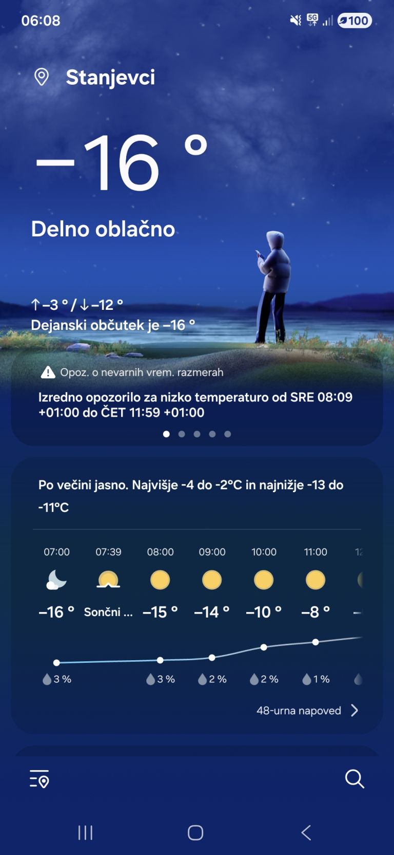 pomurje, mraz, temperature