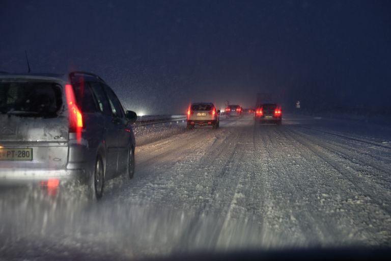 zima, mraz, avtomobil, zasnežen