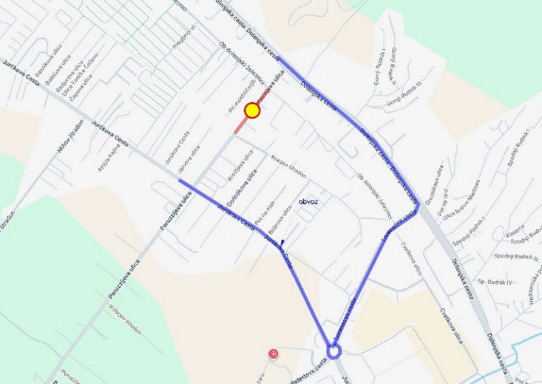 Zapora Peruzzijeve ceste  Mestna občina Ljubljana